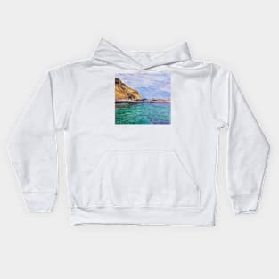 View from Jetty in watercolor Kids Hoodie